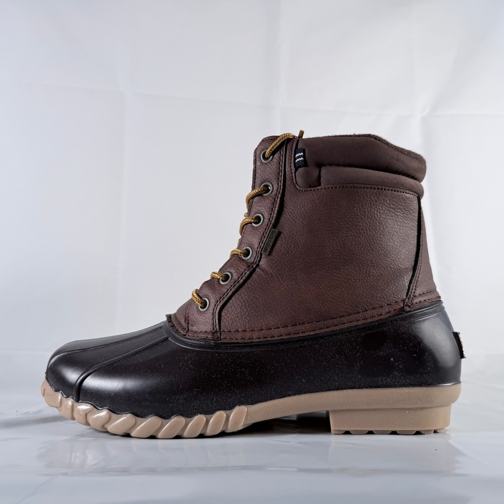 Nautica Channing Men's Size 12 Matte Duck Boots Waterproof Brown Black New